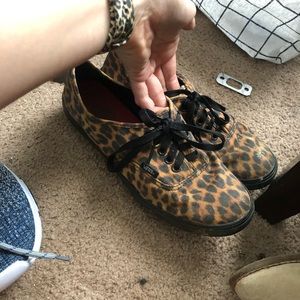 Cheetah print skinny vans